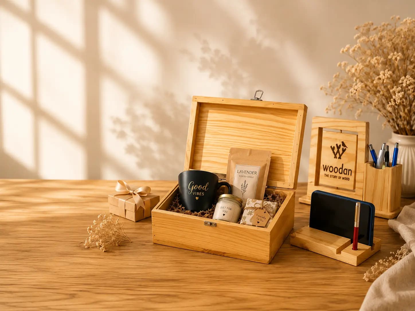 Personalised wooden gifts with engraved keepsakes