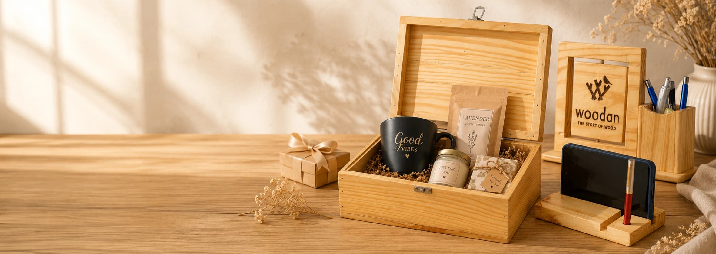 Personalised wooden gifts with engraved keepsakes